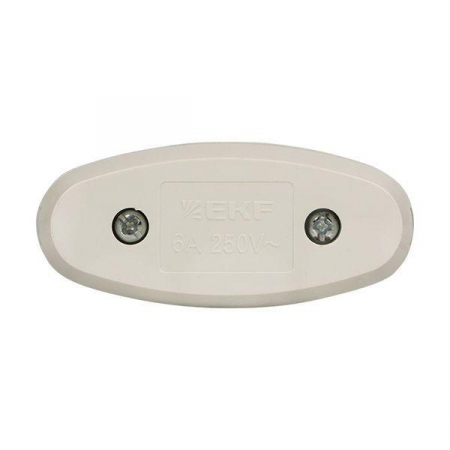 Переключатель на шнур бел. 6А 250В EKF APB6-10