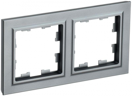 BR-M22-K46 Рамка 2-м BRITE РУ-2-БрС сталь IEK 