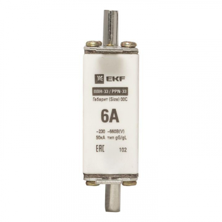 fus-33/100/6 Вставка плавкая ППН-33 6А габарит 00C PROxima EKF 