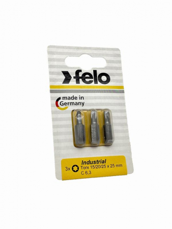 02693316 Бита TX15/TX20/TX25 25мм Industrial (блист.3шт) FELO 