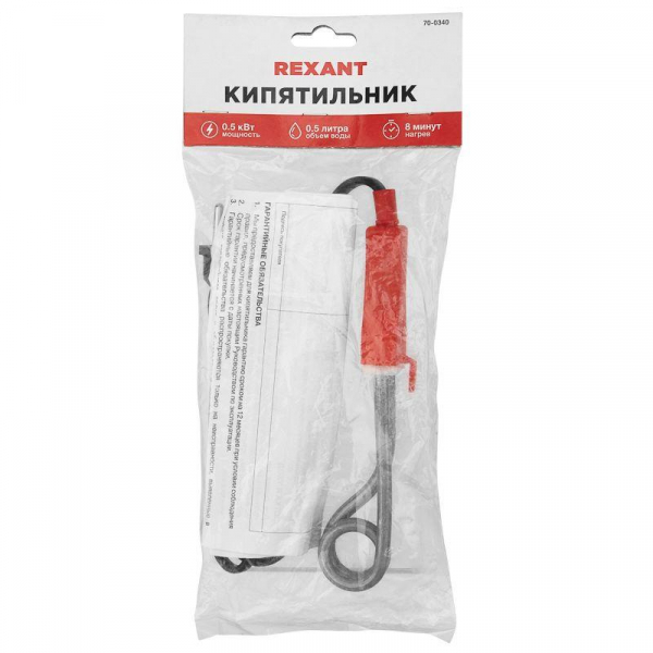 70-0340 Электрокипятильник 0.5кВт Rexant 
