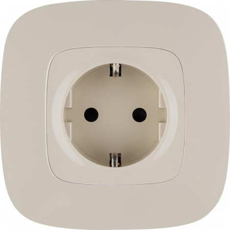753820 Розетка 1-м СП Valena Allure 16А IP20 250В 2P+E защ. шторки безвинтов. клеммы с лицев. панелью механизм сл. кость Leg 