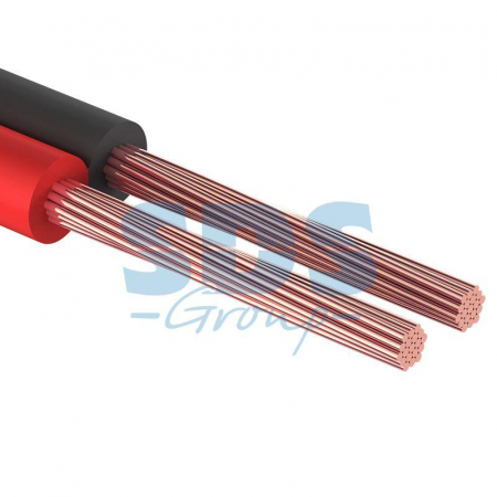 01-6101-3-05 Кабель Stereo 2х0.25 красн./черн. (уп.5м) Rexant 