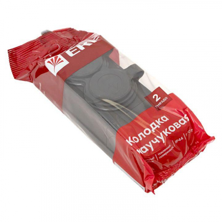 RPS-018-16-230-44-r Колодка 2-м 16А IP44 2P+PE 230В с защ. крышками каучук PROxima EKF 