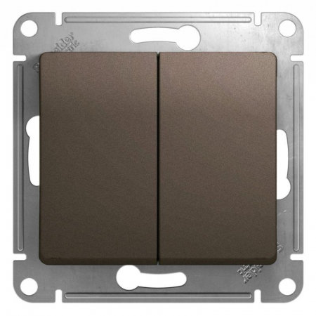 GSL000851 Выключатель 2-кл. СП Glossa 10А IP20 (сх. 5) 10AX механизм шоколад. SE 