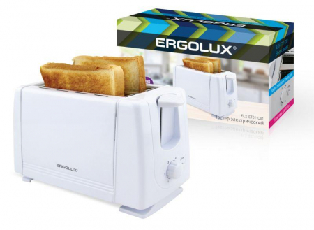 14721 Тостер электрический ELX-ET01-C01 NEW 220-240В 700Вт бел. Ergolux 