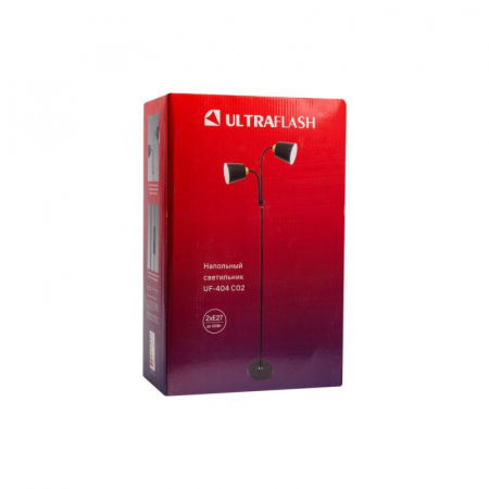 15728 Светильник Ultraflash UF-404 C02 Е27 торшер напольн. черн. Ultraflash 