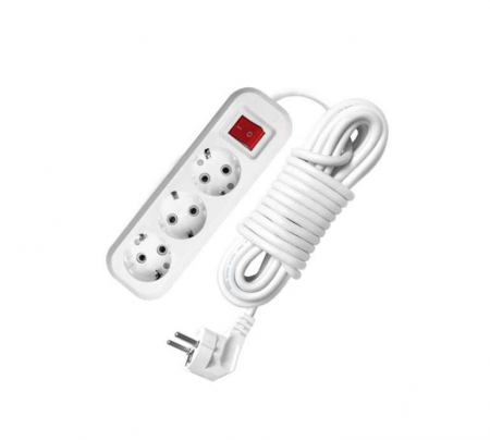 9634418 Удлинитель 3х2м с заземл. 16А IP20 S-303 ПВС 3х1 с выкл. UNIVersal 