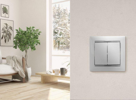 774405 Выключатель 2-кл. СП Valena 10А IP31 250В механизм бел. IEK 