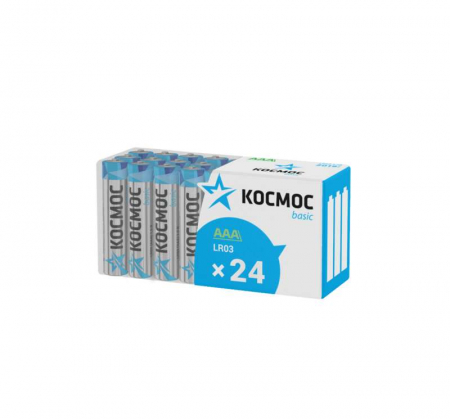 KOCLR03_24BOX Элемент питания алкалиновый AAA/LR03 пластик. бокс (уп.24шт) КОСМОС 