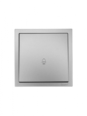 704-7488-103QC Кнопка звонка СП ZIMA IP20 безвинт. зажим сер. матов. LEZARD 