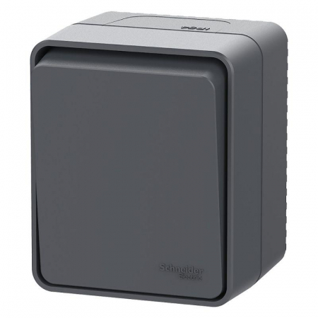 ATN544015 Выключатель кнопочный 1-кл. ОП AtlasDesign PROFI IP54 10АХ антрацит SE 