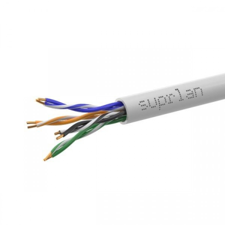 01-0313-5 Кабель витая пара U/UTP кат.5E 4х2х0.51 solid Cu PVC In. Premium (м) SUPRLAN 