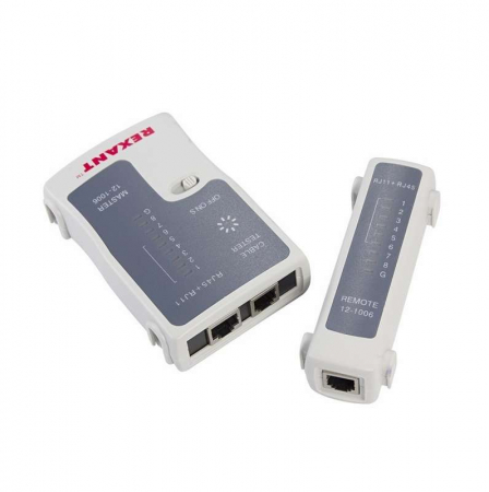 12-1006 Тестер кабеля RJ45+RJ11 (HT-C004) (TL-468) Rexant 