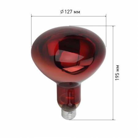 Б0042981 Излучатель тепловой (лампа инфракрасная) ИКЗК 230-150 R127 150Вт E27 IP20 Эра 