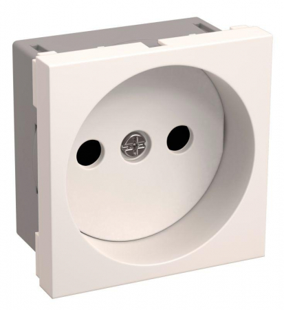 CKK-40D-RSB2-K01-K Розетка 1-м 2мод. РКС-20-20-П-К 10А IP20 45х45 без заземл. бел. PRIMER IEK 