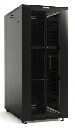 392684 Шкаф напольный TTB-4281-DD-RAL9004 19дюйм 42U 2055х800х1000мм перф. двери черн. Hyperline 