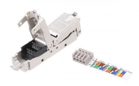 431372 Адаптер проходной (coupler) IDC кат.6 полный экран CA3-IDC-C6-SH-F-SL Hyperline 