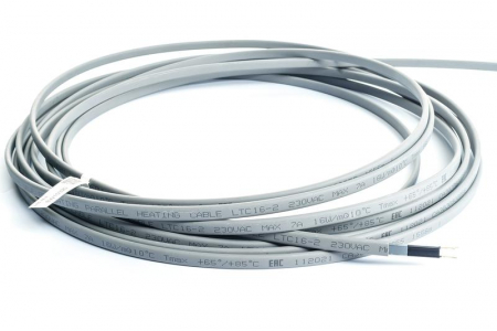 Extherm LXTC16-2 Кабель нагревательный саморег. 16Вт/м 17AWG бытового применения для стальных трубопроводов неэкранир. термопласт 