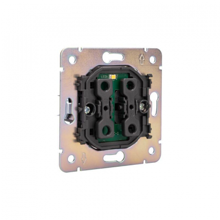 KR-78-0713-5 Выключатель 1-кл. СП STRONG MIELE 10А с подсветкой антрацит Kranz 