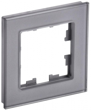 BR-M12-G-K03 Рамка 1-м BRITE РУ-1-2-БрСе стекло сер. IEK 
