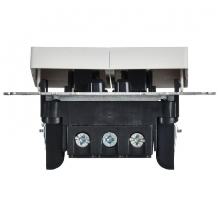 BR-V22-0-10-K91 Выключатель проходной 2-кл. СП BRITE ВС10-2-6-БрАБ 10А механизм арктич. бел. IEK 