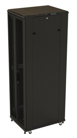 392684 Шкаф напольный TTB-4281-DD-RAL9004 19дюйм 42U 2055х800х1000мм перф. двери черн. Hyperline 