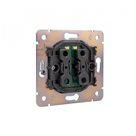 KR-78-0714-1 Выключатель 2-кл. СП ROUND MIELE 10А с подсветкой перламутр Kranz 