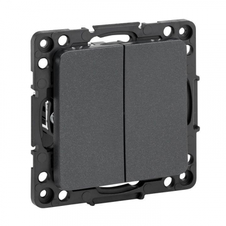 EZV10-027-10 Переключатель проходной 2-кл. Стокгольм 10А механизм черн. PROxima EKF 