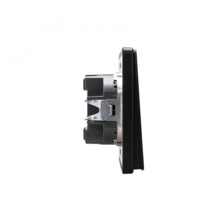 KR-78-0713-3 Выключатель 1-кл. СП ROUND MIELE 10А с подсветкой оникс Kranz 