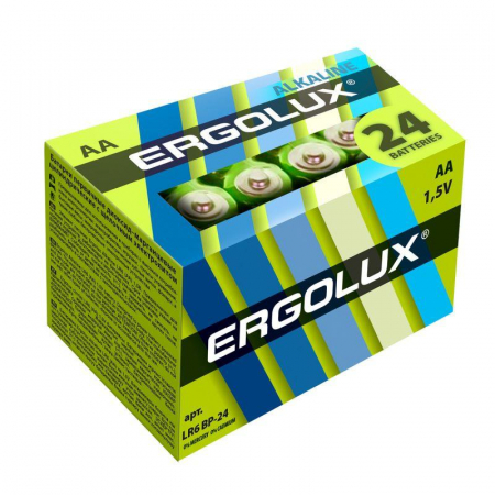 14212 Элемент питания алкалиновый AA/LR6 1.5В Alkaline BP-24 (уп.24шт) Ergolux 
