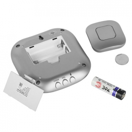 Б0017749 Звонок беспроводной BIONIC Silver ЭРА 