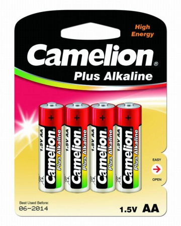 7370 Элемент питания алкалиновый AA/LR6 1.5В Plus Alkaline LR6-BP4 (блист.4шт) Camelion 
