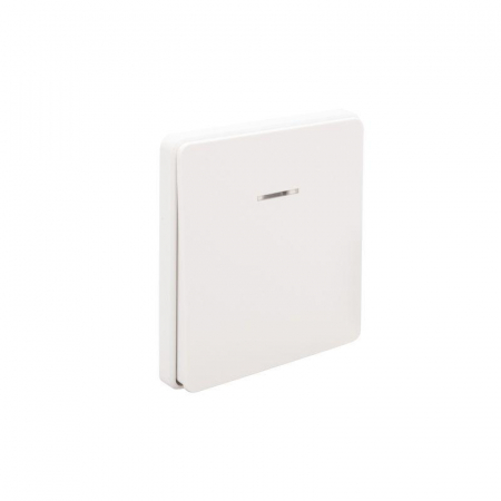 KR-78-0716-1 Выключатель проходной (переключатель) 1-кл. СП ROUND MIELE 10А с подсветкой перламутр Kranz 