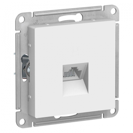 ATN000183 Розетка компьютерная 1-м AtlasDesign RJ45 кат.5E механизм бел. SE 