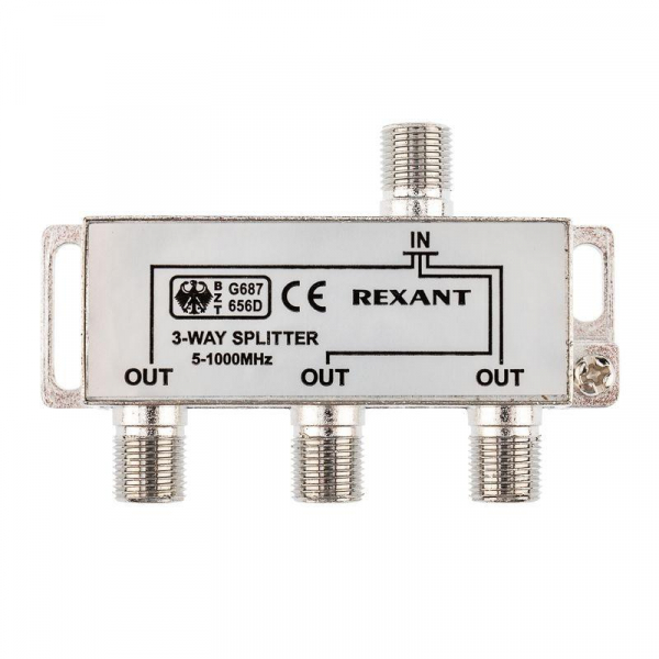 05-6002 Делитель ТВ "краб" х3 под F разъем 5-1000 МГц Rexant 