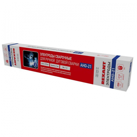 11-0957 Электрод АНО-21 350мм 3мм (уп.1кг) Rexant 