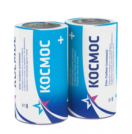 KOCR20 Элемент питания солевой D/R20 (уп.2шт) КОСМОС 
