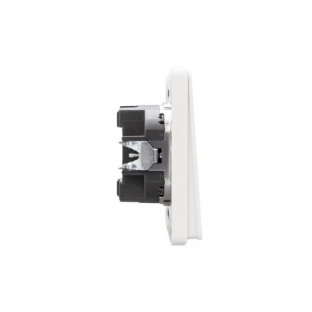 KR-78-0716-1 Выключатель проходной (переключатель) 1-кл. СП ROUND MIELE 10А с подсветкой перламутр Kranz 
