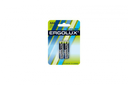 11743 Элемент питания алкалиновый AAA/LR03 1.5В Alkaline BL-2 (блист.2шт) Ergolux 