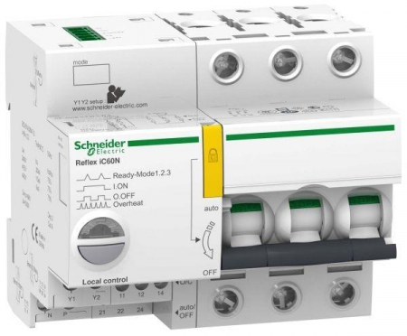 A9C62325 Выключатель автоматический модульный 3п C 25А Acti9 iC60N REFLEX Ti24 SchE 