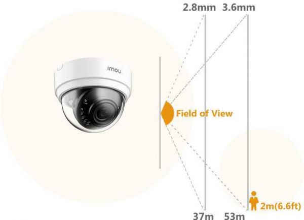 1189568 Видеокамера IP Dome Lite 4MP 3.6-3.6мм IPC-D42P-0360B-imou корпус бел. IMOU 