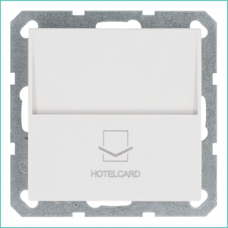 G6209W Выключатель карточный 10А IP20 отельный механизм бел. глянцевый Jasmart 