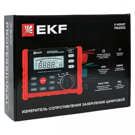 ms2302 Измеритель сопротивления заземления цифровой E-Resist MS2302 Professional EKF 