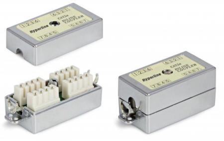 23534 Адаптер проходной (coupler) CA-IDC-C5e-SH-F-WH Dual IDC кат.5E экранир. 4 пары Hyperline 