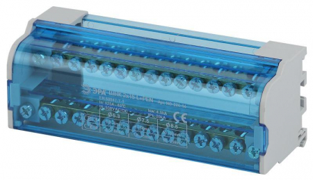 Б0043932 Шины на DIN-рейку в корпусе (кросс-модуль) ШНК 2х15 L+PEN NO-224-14 ЭРА 