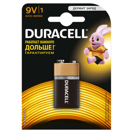 754 Элемент питания алкалиновый "крона" 6LR61/MN 1604/ВР-1 (блист.1шт) Duracell 00000