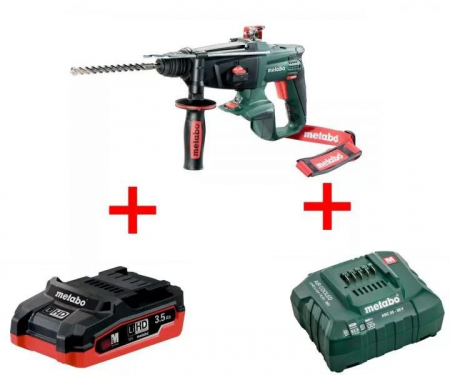 T03320 Перфоратор аккумуляторный KHA 18 LTX 1х3.5Ач LiHD+ЗУ ASC55 Metabo 