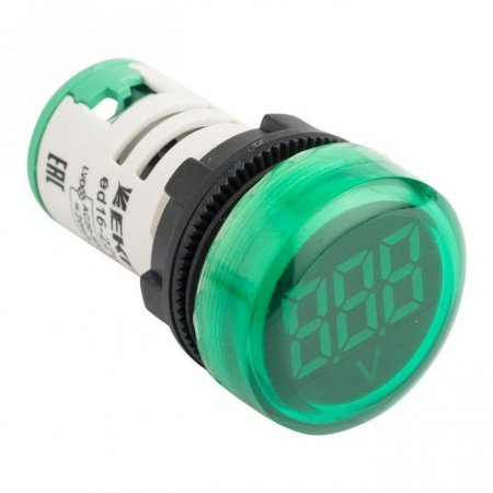 ed16-22vd-g Индикатор значения напряжения ED16-22VD зел. PROxima EKF 