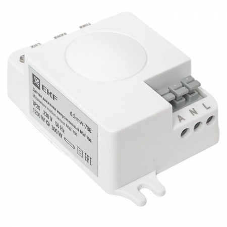 dd-mw-706 Датчик движения микроволновый MW-706 1200Вт 360град. до 10м IP20 бел. EKF 